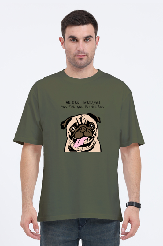 Unisex Oversized Classic T-Shirt - Therapist Pug Dog